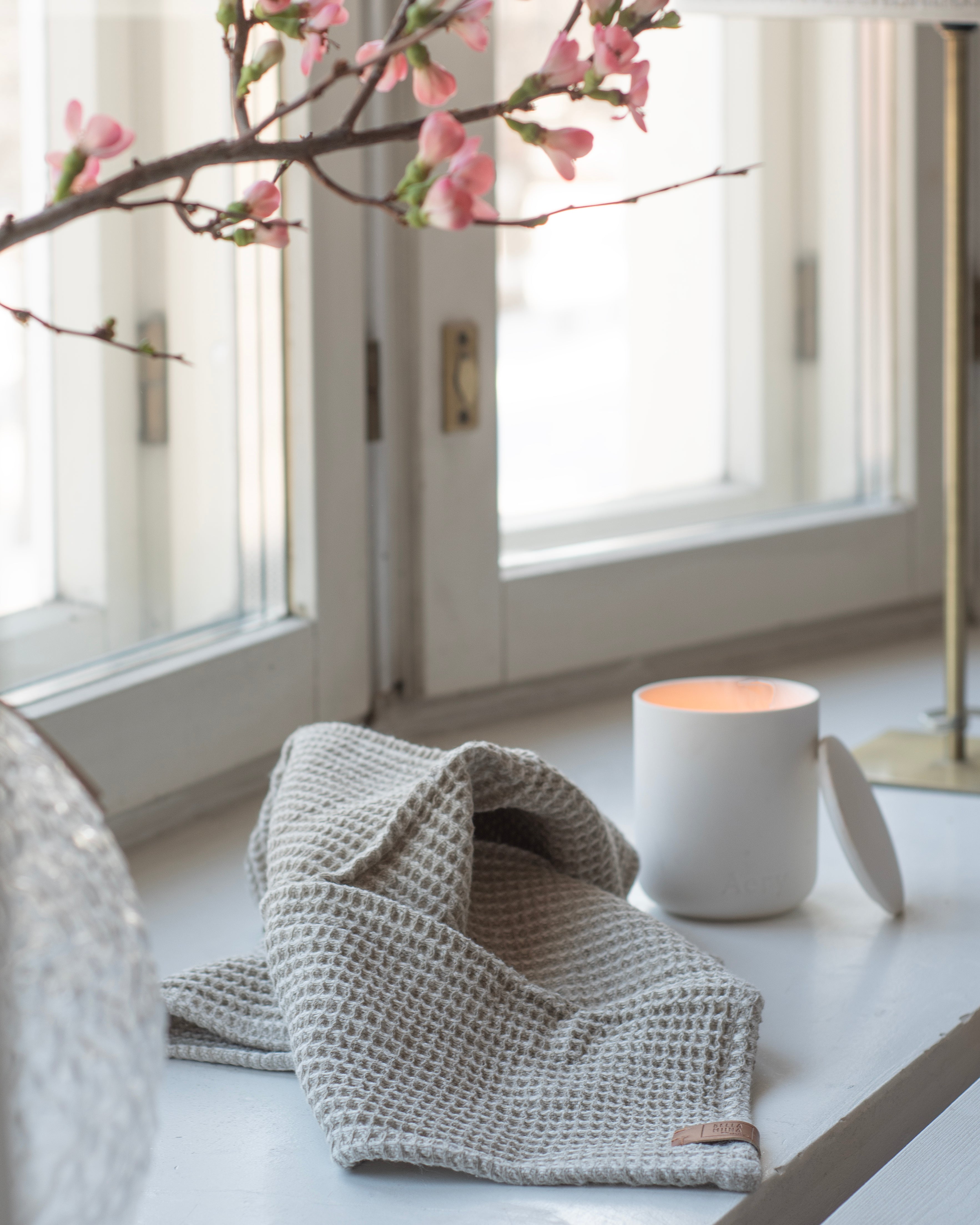 Pellava-vohvelipyyhe