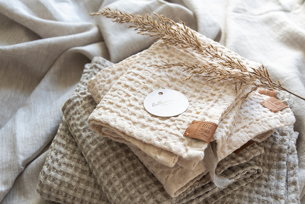 Pellava–puuvillavohvelipyyhe