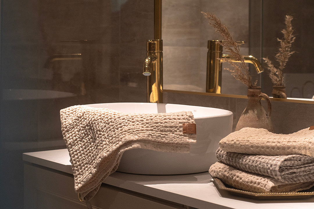 Pellava–puuvillavohvelipyyhe