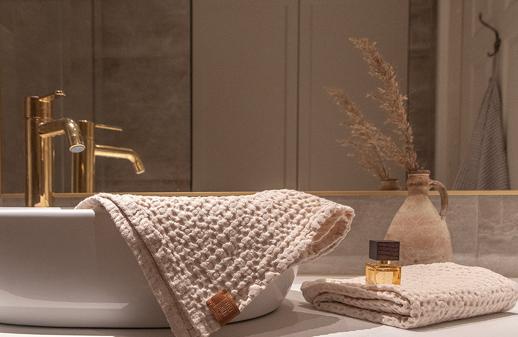 Pellava–puuvillavohvelipyyhe